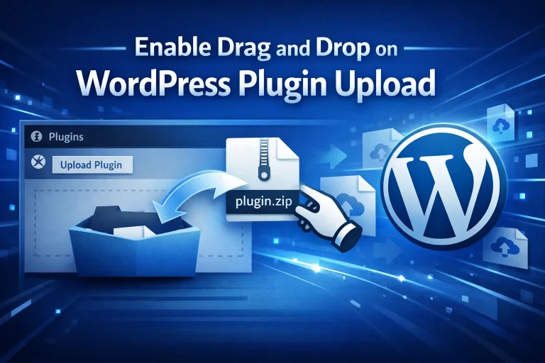 Enable Drag and Drop on WordPress Plugin Upload Enable Drag and Drop on WordPress Plugin Upload